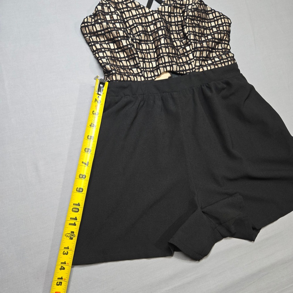 Y2k Charlotte Russe Black Gold Romper Size S Clubwear Party Going Out 2000s Glam - Picture 6 of 7